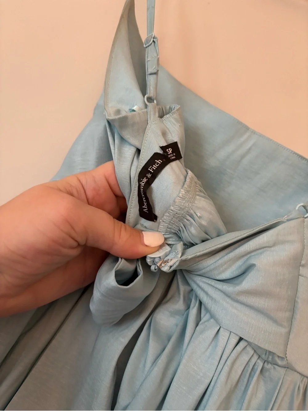 Abercrombie & Fitch Giselle Babydoll Taffeta Ruffle Maxi Dress Sz S Petite